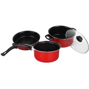 Poêle à frire antiadhésive à Induction, ustensile de cuisine, accessoires d'outils de cuisine, ensembles de casseroles de couverture pour Wok 3 pièces 240321