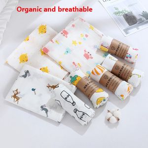 3 pcs/lot usine 70% bambou + 30% coton robes couverture pour bébé nouveau-né bain doux serviette d'allaitement feuille de bébé bio mousseline emmaillotage tapis rampant