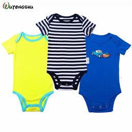 3 PCS/lot Newborn Rompers Set Jumpsuit Girls Girl Clothes Roupa De Bebe Baby Boy Clothing 210317