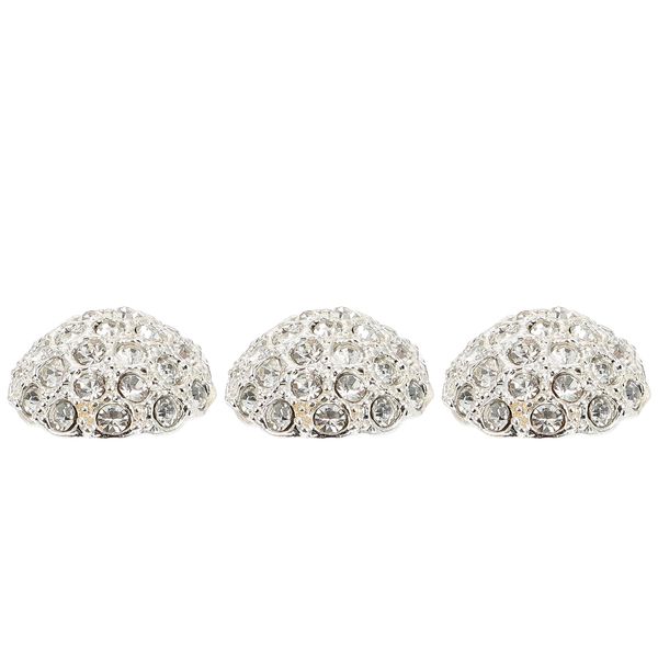 3 PCS Boutons métalliques avec diamants en cristaux en strass têtes de lit d'ameublement vintage