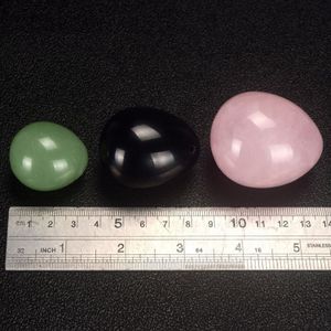 3 stks roze Groen zwart Kristal Eieren Touw Yoni healing Eieren Massage tool Bekken Kegel Oefening Vaginale Aanscherping Ball299i