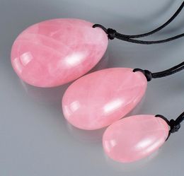 3 pcs cuarzo rosa perforado yoni huevo masaje varadas de jade huevos para mujeres ejercicio de kegel músculos vaginales de atención médica masajeador5867464