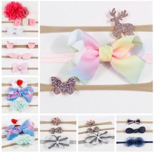 3 pièces/ensemble fleur nœud papillon Newbron arc bandeau bébé filles enfants cheveux bandeaux envelopper accessoires pour enfants bandeau bandeaux