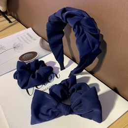 3 stks / set vrouwen mode hoofdbanden 2020 nieuwe haar scrunchies haar boog hoofd banden touwen over maat hoofdtooi