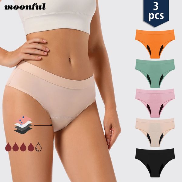 3 PCS Set Femmes Menstruelle Panties Très abondantes 4 couches Bamboo Pénéronation Pénéronie pour l'écoulement lourd CULOTTE MENSTRUELLE FEMME 231227