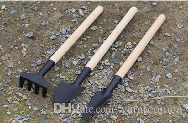 3 PCSset Mini Garden Tools Small Phel Rake Spade Micro Plant Tools DIY Micro Garden Tools Gardening Supplies 1363681