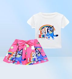 3 PIC Toddler Baby Girl Deset T -shirtbroek Kinderen Kleding Zomer Kinderen Designer Boutique Factory Echt bij een verlies Costum3591482