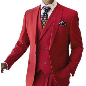 3 pièces costumes pour hommes formels pour Afrian avec gilet à double boutonnage ensemble de mode masculine veste avec pantalon dernier style smoking de mariage X0909