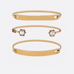 3-delige set Luxe Designers armband Dames Bedelarmband Trendmode bezaaid met diamanten kwaliteitsarmbanden boetiek met doos