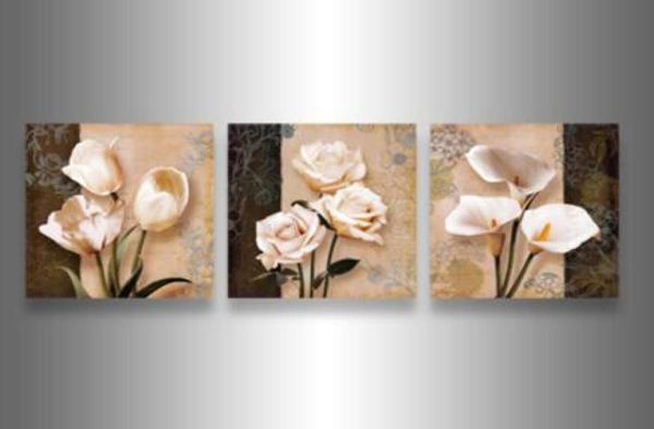 3 piezas de arte de pared abstracto moderno grande barato floral blanco y negro árbol de la vida pintura al óleo sobre lienzo decoración del hogar Poster3093995