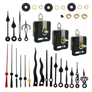 3 stuks DIY Silent Long Shaft Quartz Klokbewegingsmechanisme Kit met 6 verschillende paren handen Reparatie Vervanging 210930