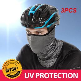 3 stuks zonnebrandcrème ijsmasker lichtgewicht masker sjaal sjaal fietsen masker UV Protection Silk Scarf Headband and Neck Mask 240425