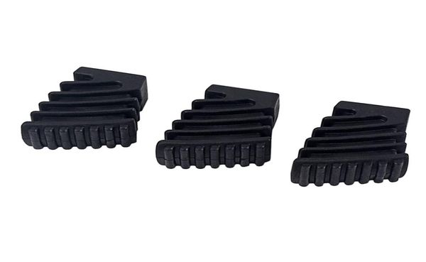 Código pequeño de goma de reemplazo de 3 piezas para tambor hardware de hardware plateado negro7596308