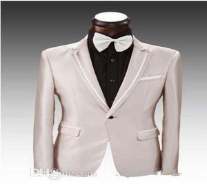 3 stuks Pak Side Vent Champagne Bruidegom Tuxedos Notched Revers Een Knop Mannen tton Mannen Trouwpak Prom Jurken Jacket6005613