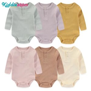 3 Stuks Unisex Effen Kleur Baby Meisje Kleding Sets geboren Katoen Lange Mouw Jongen 024M Rompertjes Actief 240327