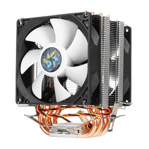 3 PIN 4 Heatpipe CPU Cooling Fan Cooler Heatsink voor Intel AMD