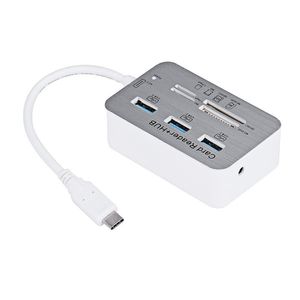 Hub USB 3.0 de type C à 3 ports avec lecteur multi-cartes Combo USB 3.0 avec lecteur de carte SD Hub USB C