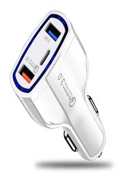 Chargeur de voiture 3 Ports 35A USB QC30 PD TypeC USBC charge rapide pour iPhone 12 11 Pro Max Xiaomi Samsung chargeurs de voiture rapides voiture Ad1862147