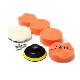 3 "/ 4" / 5 "/ 6" / 7 "7pcs Sponge Police de polissage Tampon de polissage Adaptateur de cire d'adaptateur Kit de forage pour la restauration des phares de soins automobiles