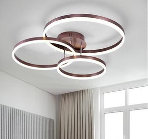 3 anneaux Dimmable haute luminosité cercle anneaux plafond moderne à LEDs lumières pour salon chambre étude salle éclairage AC 90-260 V MYY