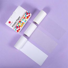 3 rollos de papel térmico adhesivo regular semitransparente transparente mezclado para impresora serie Phomemo M02 3485