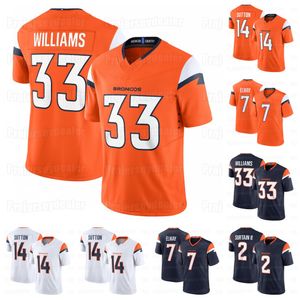 3 Russell Wilson Peyton Manning 2024 Jerseys de fútbol Patrick Surtain II Jerry Jeudy John Elway Justin Simmons Javonte Williams Courtland Sutton Mims Jr