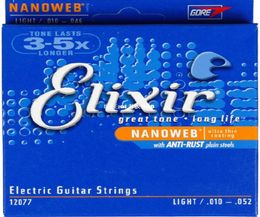 3 sets Elixir ELECTric Guitar Strings 009 010 011 Cordas Violao 12000 12002 12050 12052 12077 Accesorios de guitarra P3054475