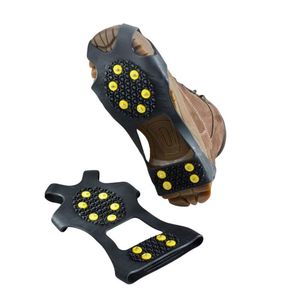 3 Size 10 Studs Anti-Skid Ice Winter Climbing ski Non-Slip Snow Shoes Spikes Grips Cleats Over Shoes Covers Crampons