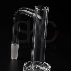 Ongle de fumée entièrement soudé la tour de commande de bord biseauté banger quartz 10/14 / 18 mm 2,5 mm d'épaisseur pour les riches en verre