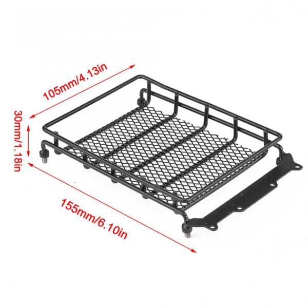 Rack de toit de porte-bagages en métal à 3 taille pour axial SCX10 TRAXXAS TRX4 RC4WD D90 TAMIYA CC01