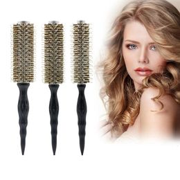 Brusure de coiffeur professionnel à 3 taille en céramique Barrel enduit à cheveux rond Bristle Bristle Brush styliste de coiffure accessoires 240523