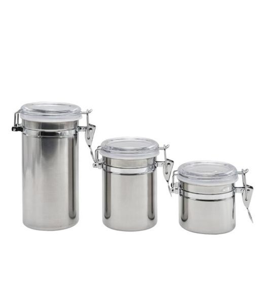 Réservoir d'humidité en acier inoxydable de 3 tailles, pot étanche à l'humidité, stockage du tabac, boîte à pilules écologique, mallette de rangement des aliments Jar2466450