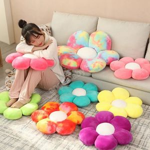 Oreiller en peluche à fleurs colorées, 3 tailles, jouets, plante douce, poupée en peluche, bureau, siège de voiture, coussin de chaise, canapé, cadeaux d'anniversaire pour enfants amoureux