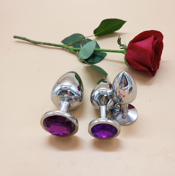 3 tailles en acier inoxydable Plug Plux Rosebud anal plugs bijoux jouets sexuels pour couple en toute sécurité et non toxique Buttplug3858900