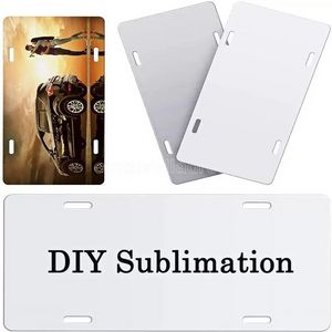 3 tailles Sublimation Plaque d'immatriculation Décoration vierge en aluminium blanc Billard DIY Transfert de chaleur Revêtement publicitaire Feuille de publicité SXA11