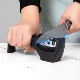 3 etapas tipo herramienta de afilado rápido afilador de cuchillos de mano Multi ztp con base antideslizante cuchillos de cocina