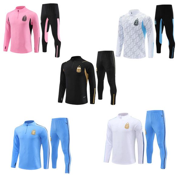 3 étoiles Argentine Tracksuit Football Football Training Jersey 2024 Équipe nationale Soccer Tracksuit Costume Jogging Hommes et enfants