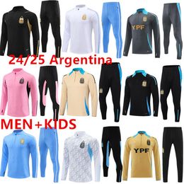 3-sterren Argentinië Tracksuit voetbalshirts 2024 2025 Home Away Jacket voetbal shirts messis di maria dybala de paul maradona mannen trainingspak trainingen kit