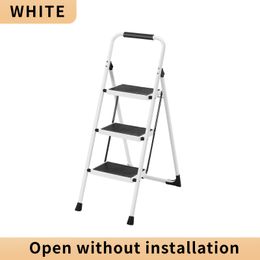 3-staps ladder, opvouwbare opstapkruk met brede antislippedalen voor volwassenen, stevige ladder met solide draagkracht, lichte veiligheidsladder voor thuis, keuken, tuin