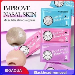 3 stappen Kit Blackhead Remover krimpen Poriën Nasale pasta Diepe reiniging Neusmaskers Facial T Gebied Care Mogelijk maken van schoonheid Huidverzorging