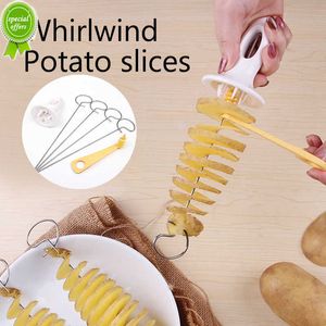 3 String Rotate Potato Slicer Twisted Potato Slice Cutter Spiral DIY Manual Creative Kitchen Gadgets Vegetables Spiral Knife