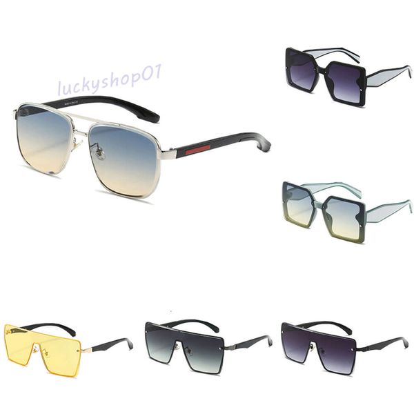 3 Estilo Antirreflectante Diseñador de moda Gafas de sol Anteojos clásicos Gafas de sol de playa al aire libre para hombre Mujer irregularidad de gafas de sol policromadas