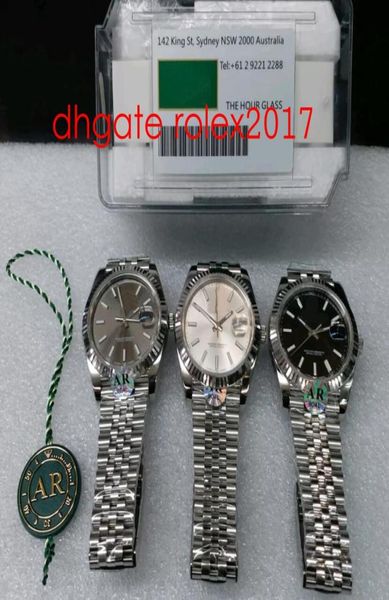 3 estilo Luxury 41 mm AR Factory V2 Versión Automática 2824 ETA Silver Watches 904L Jubilee Jubilee Bracelet Men 126334 Crystal Wristwa3226670