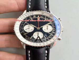 Watch de qualité à 3 style 43 mm Navitimer AB012012BB01 Bands en cuir Chronograph Working Swiss ETA 7750 Mouvement Automatic Mens W2780126