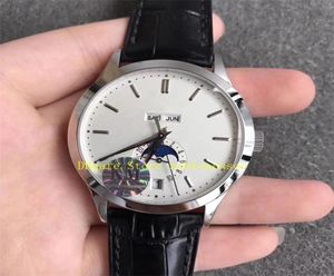3 -stijl top Cal324 S Automatische horloge Heren Witte Dial Sapphire 5396G011 Complicaties Jaarlijkse kalender 38 mm 5396G Lederen band KM7895363