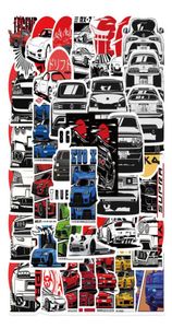 3 style50pcs Cool JDM autocollants modifiés voiture graffiti autocollants pour bricolage bagages ordinateur portable planche à roulettes moto vélo autocollant2544819