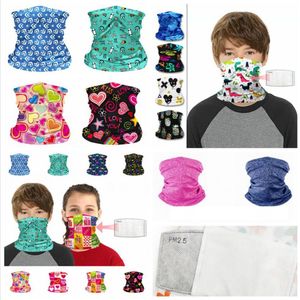 3 Styles Child Riding Magic Sjang Filter Kid Face Shield ProtectiveBandana Hoofdband Nek Cover Gaiter Balaclava Turban Party Masks2372058