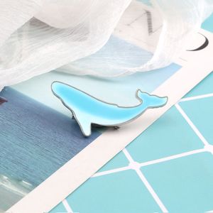 3 stijlen Cool Blue Color Animal Email Pins Cute Dolphin Whale Broches Women Coat Rapel Pin Badges Sieraden Geschenk voor vriend Nieuw