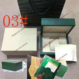 3 stijlen nieuwste kwaliteit Dark Green Original Woody Watch Box Papers Watches Papers cadeau3052