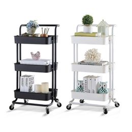 3 Tier Storage Trolley Cart Save Space Keuken Organisator Badkamer Bewegbaar Rack Wheels Huishoudelijke standhouder Gadgets Y200429